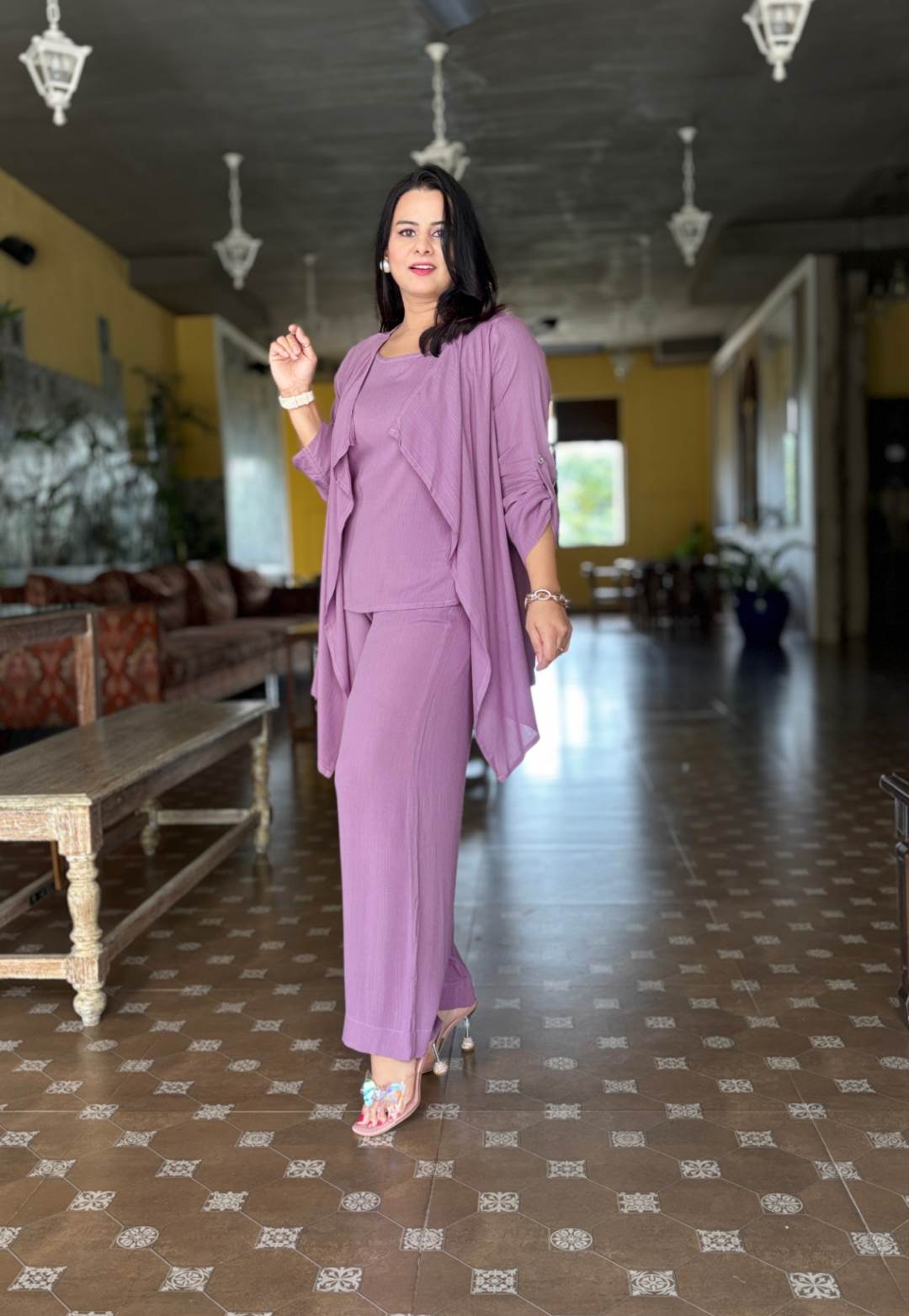 トップス soorploom Lounge Set 6y Lilac 3-Piece Co-ord Set with Shrug | Regular & Plus Size S–6XL