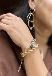 Twist Knot Dual-Tone Bracelet