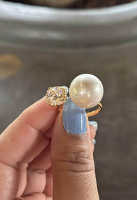 Pearl & Sparkle Duo Ring